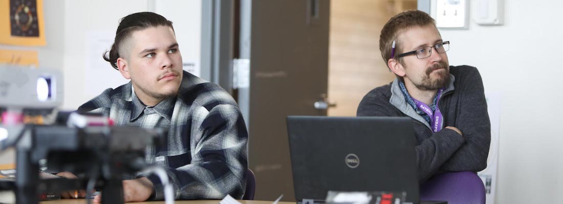 Two students in class